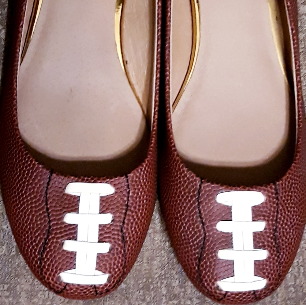 Charis & Doxa Touchdown Flats / Women Size 9 Brown Football Shoes - Picture 5 of 11